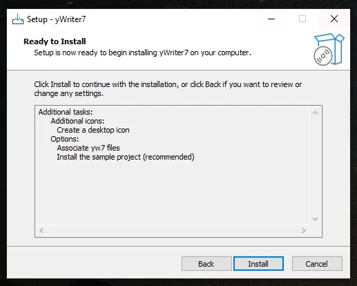 Botón Install